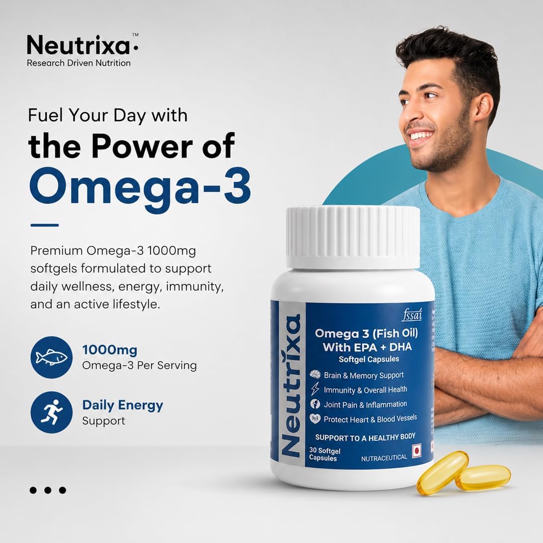 Neutrixa Omega-3 Fish Oil | 60 Softgels | Daily Wellness Support - Image 7
