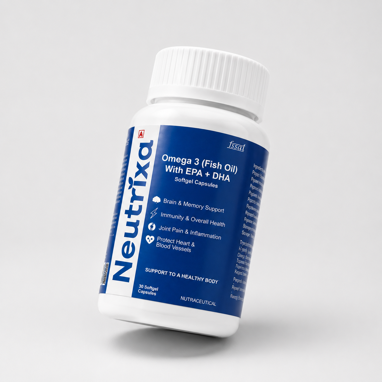 Neutrixa Omega-3 Fish Oil with EPA + DHA | 30 Softgel Capsules - Image 2